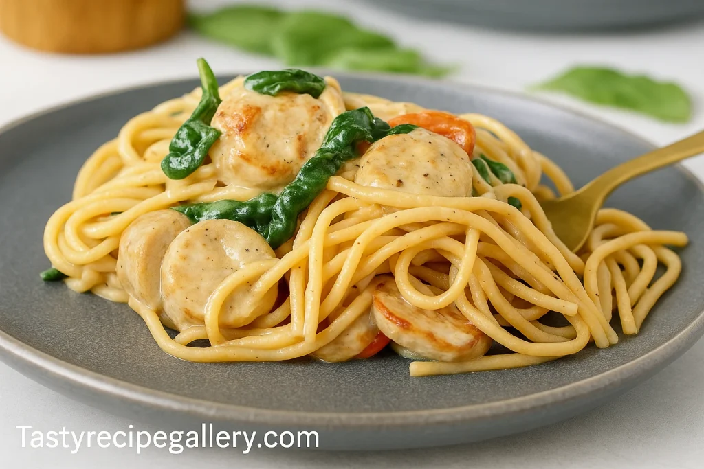 Garlic Noodles with Sausage 2 Garlic Noodles with Sausage Recipe