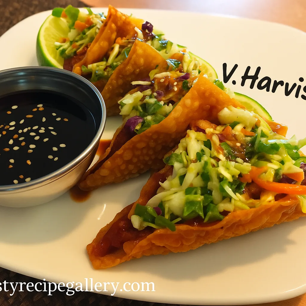 Asian Chicken Wonton Tacos 2 Asian Chicken Wonton Tacos Recipe