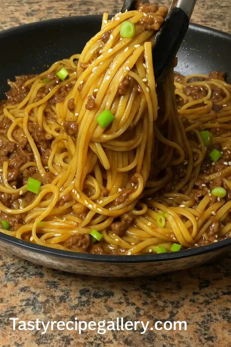 Stunning Mongolian Ground Beef Noodles Recipe