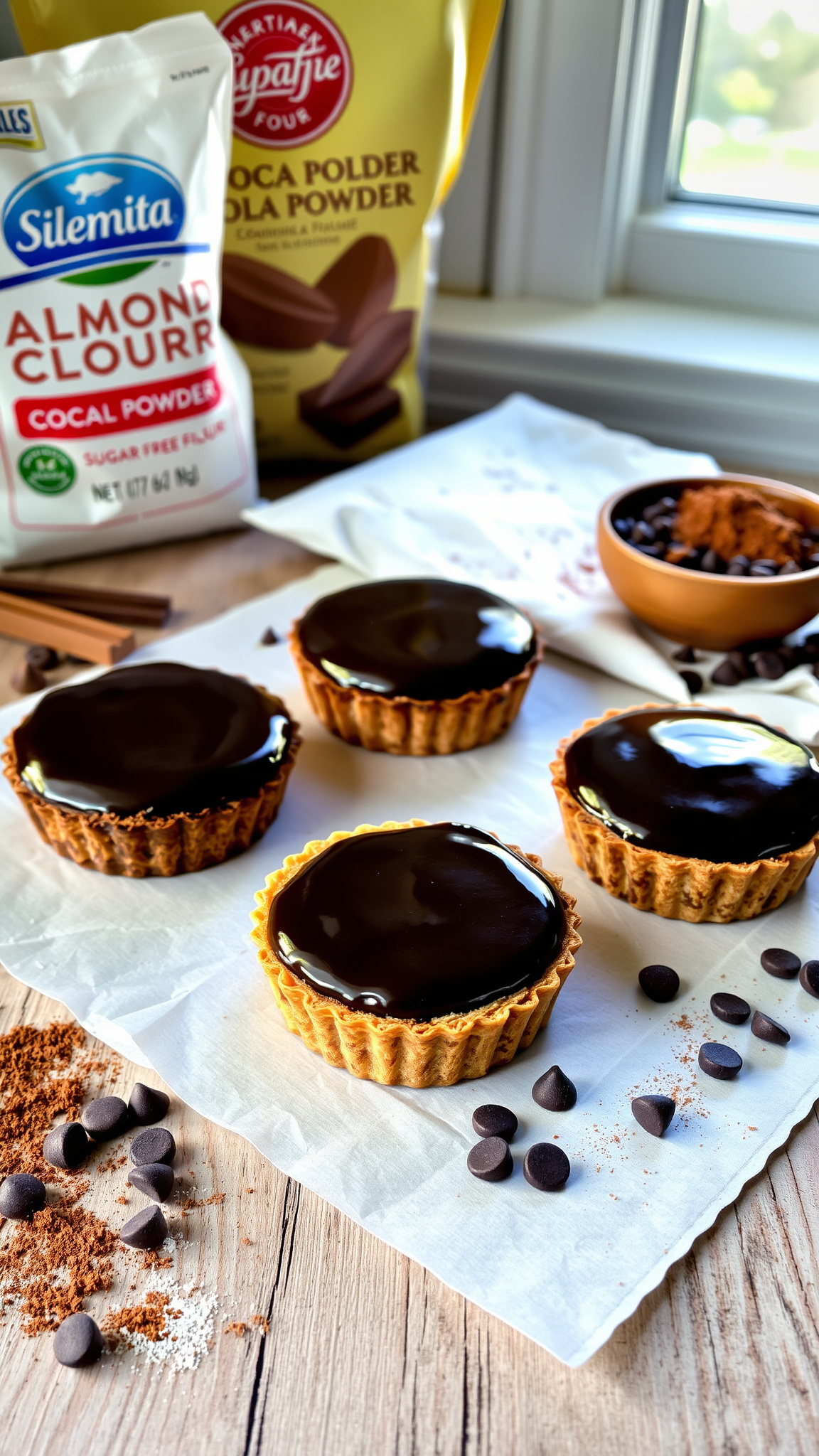 Sugar Free Chocolate Tarts 3 Ingredients list