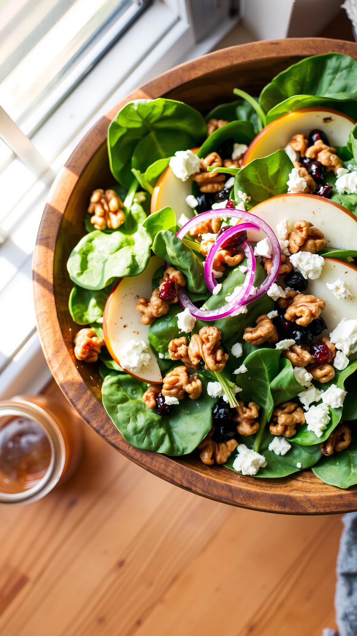 The Ultimate Healthy Spinach Salad with Apple and Walnuts 3 Ingredients List