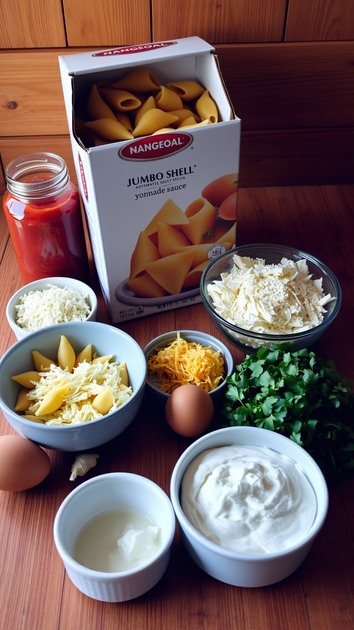 Classic Ricotta Stuffed Shells with Marinara 3 Ingredients List