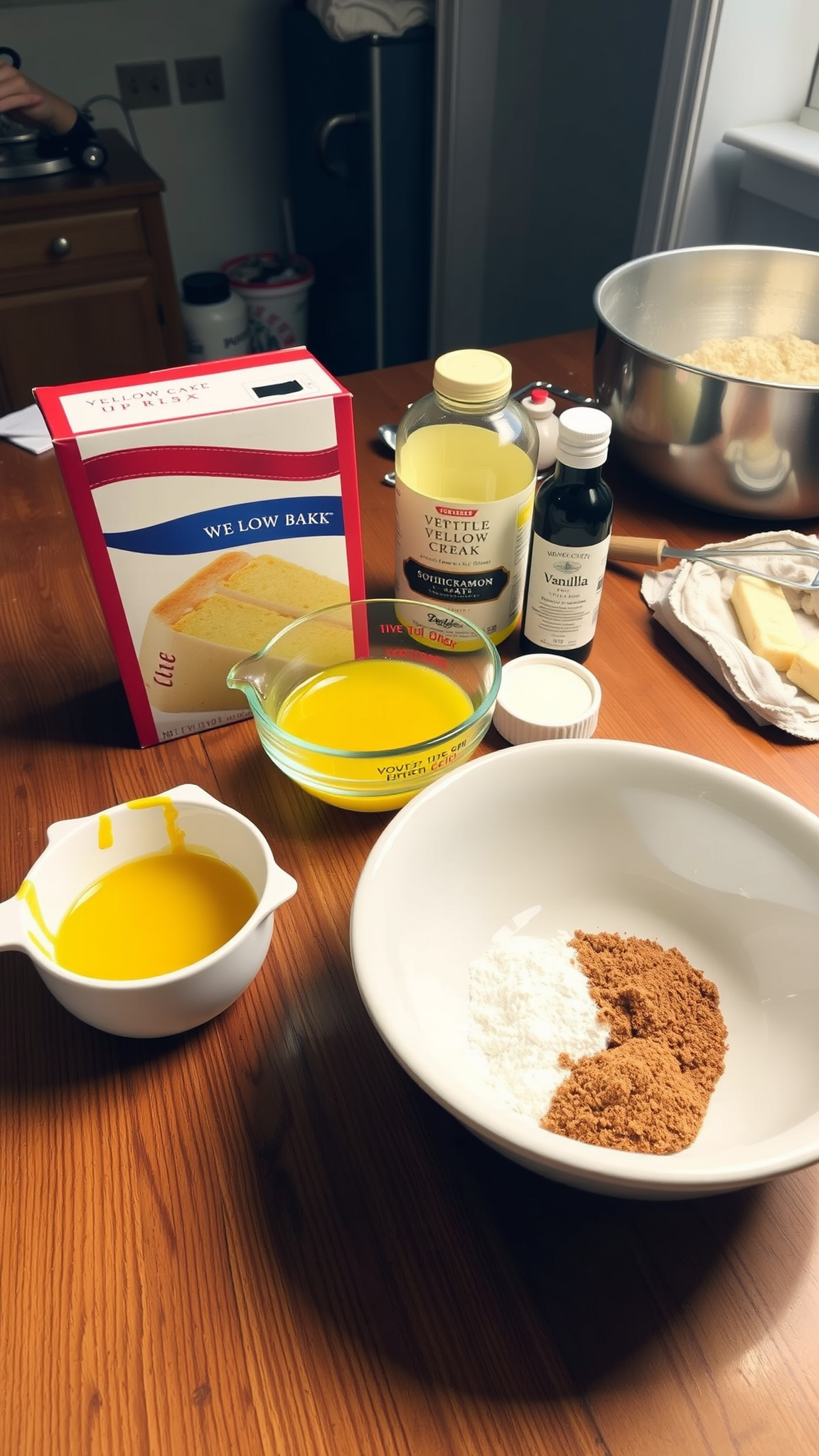 cinnamon roll with box cake 3 Ingredients Checklist