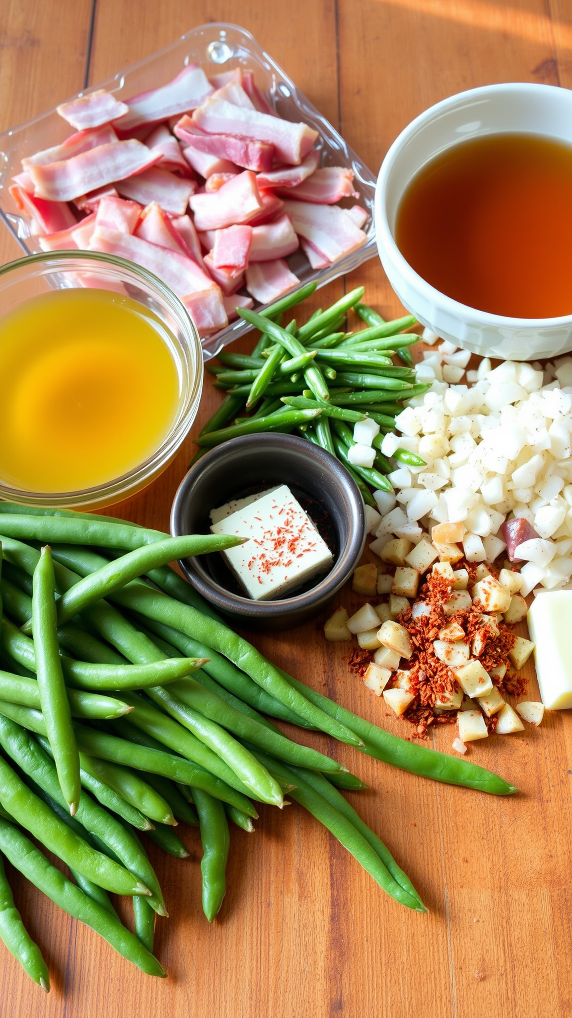 Southern-Style Skillet Green Beans with Bacon 3 Ingredients List